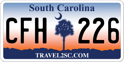 SC license plate CFH226