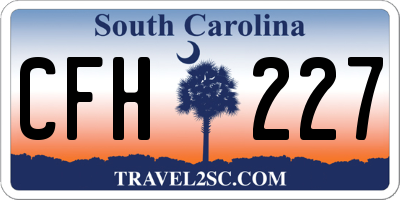 SC license plate CFH227
