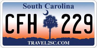 SC license plate CFH229