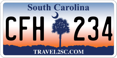 SC license plate CFH234