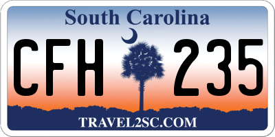 SC license plate CFH235