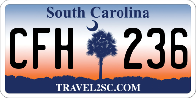 SC license plate CFH236