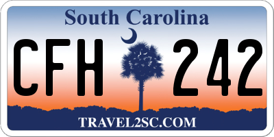SC license plate CFH242