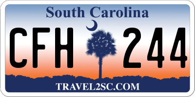 SC license plate CFH244
