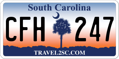 SC license plate CFH247