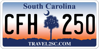 SC license plate CFH250