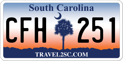 SC license plate CFH251