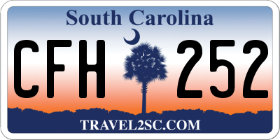 SC license plate CFH252