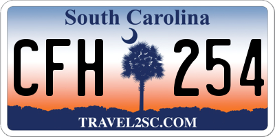 SC license plate CFH254