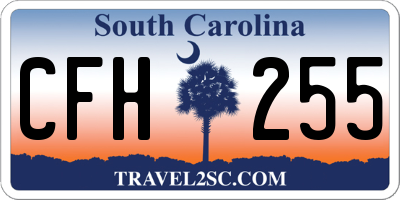 SC license plate CFH255