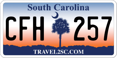 SC license plate CFH257