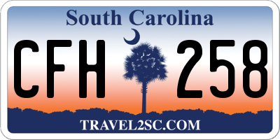 SC license plate CFH258