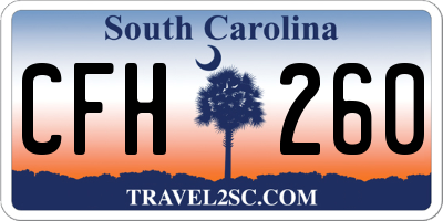 SC license plate CFH260