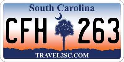 SC license plate CFH263