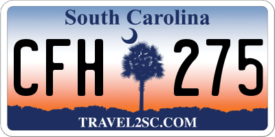 SC license plate CFH275