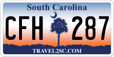 SC license plate CFH287