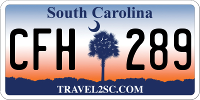 SC license plate CFH289