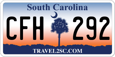 SC license plate CFH292