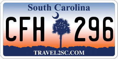 SC license plate CFH296