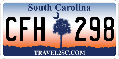 SC license plate CFH298