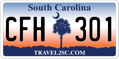 SC license plate CFH301
