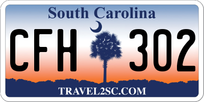 SC license plate CFH302