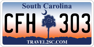 SC license plate CFH303