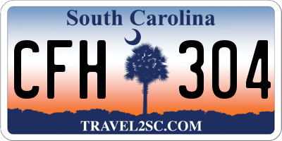 SC license plate CFH304