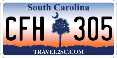 SC license plate CFH305