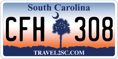 SC license plate CFH308