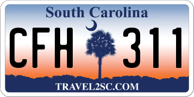 SC license plate CFH311