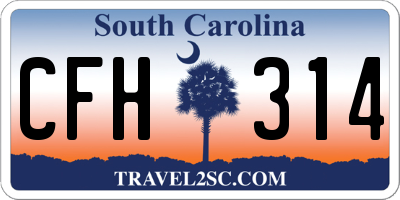 SC license plate CFH314