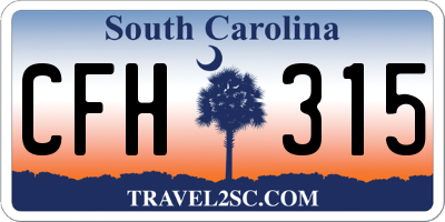 SC license plate CFH315
