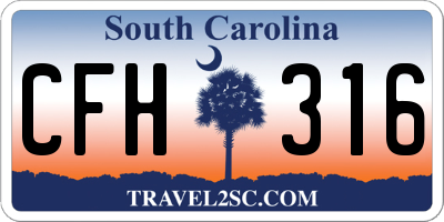 SC license plate CFH316