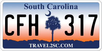 SC license plate CFH317