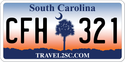 SC license plate CFH321