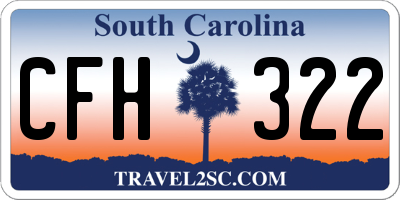 SC license plate CFH322