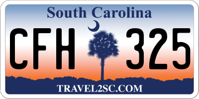SC license plate CFH325