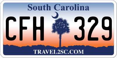 SC license plate CFH329