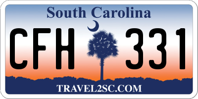 SC license plate CFH331