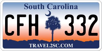 SC license plate CFH332
