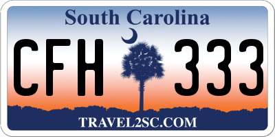 SC license plate CFH333
