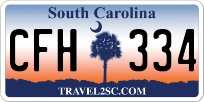 SC license plate CFH334