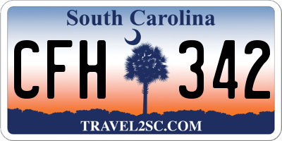SC license plate CFH342