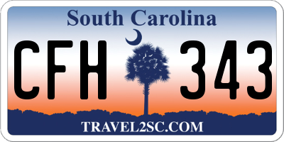 SC license plate CFH343