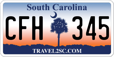 SC license plate CFH345
