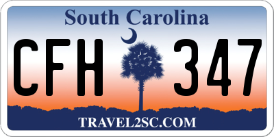 SC license plate CFH347