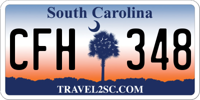 SC license plate CFH348
