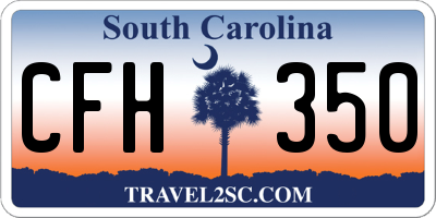SC license plate CFH350
