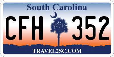 SC license plate CFH352
